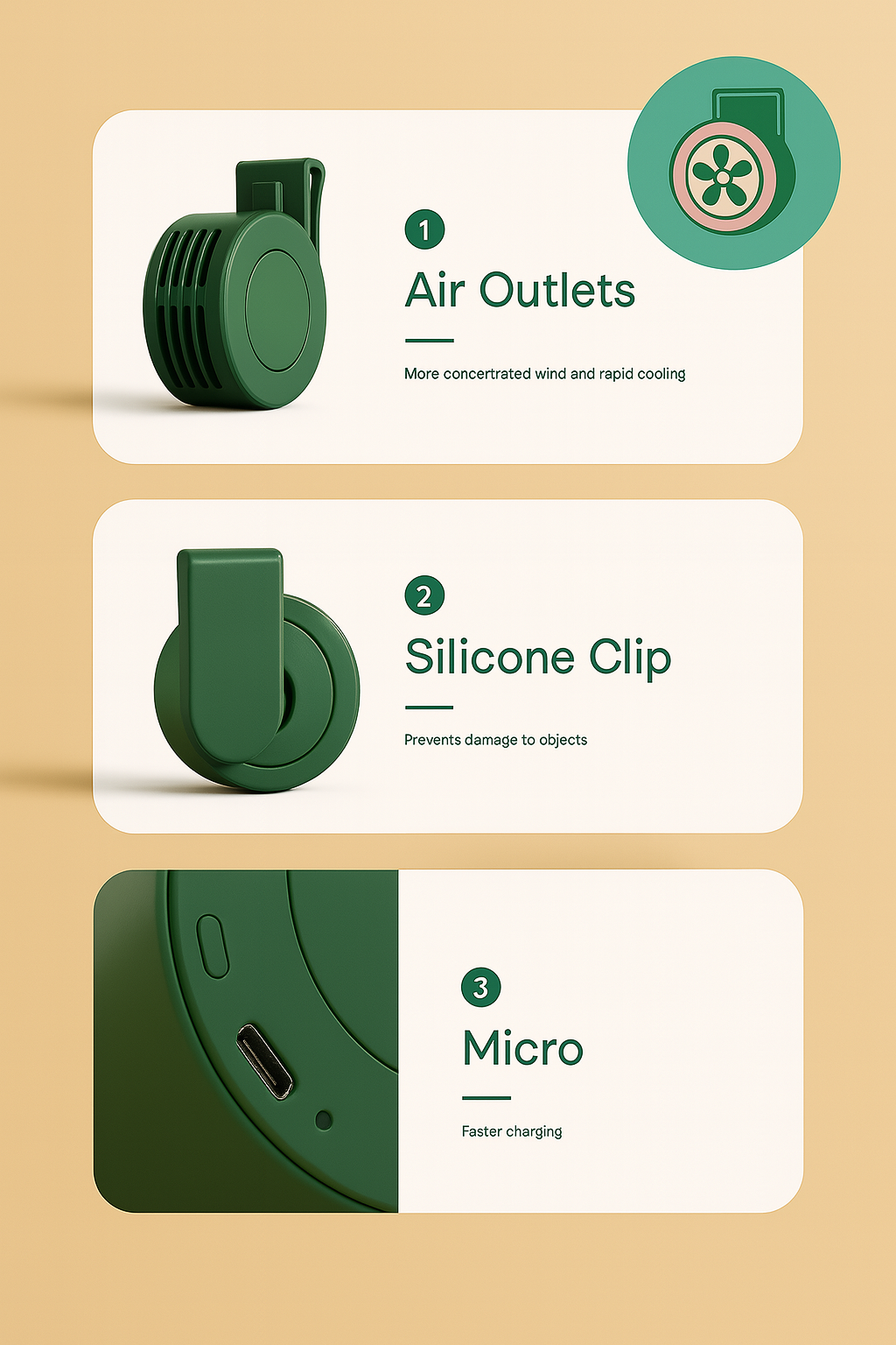 Mini Clip USB Fan™ — Stay cool everywhere